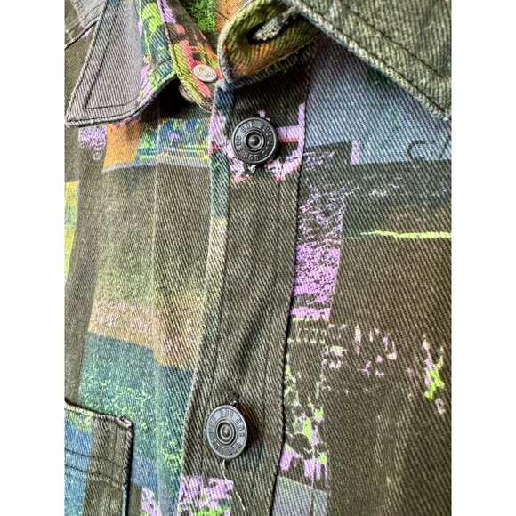 BDG Eclectic VHS Print Oversized Denim Shirt Jacket - Picture 4 of 8